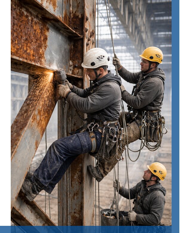 Зачистка металла от ржавчины в Гукове от 359 р. | ВЫСОТНИК-Гкв