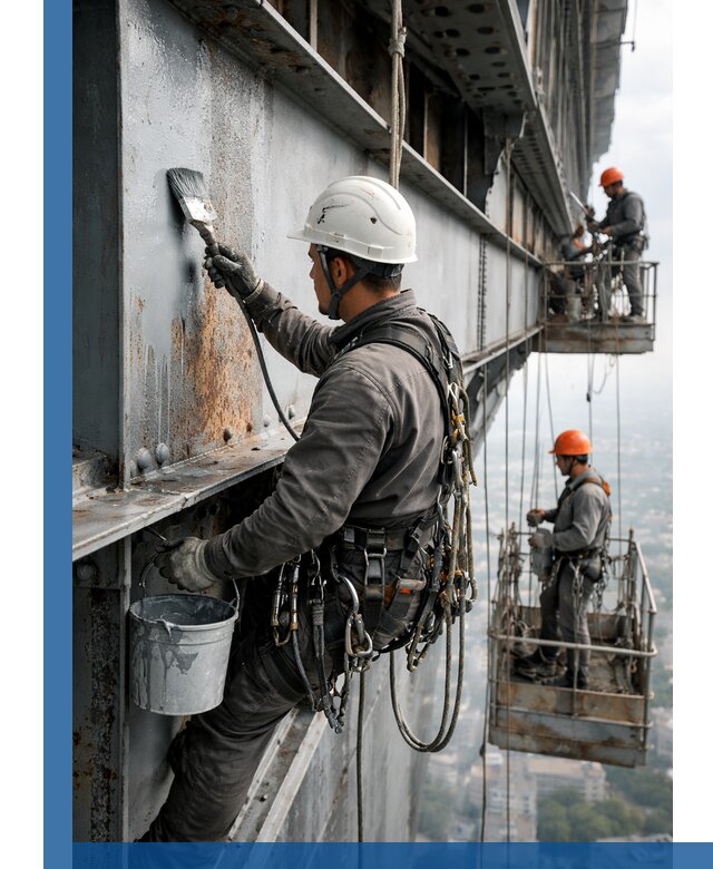 Покраска металлоконструкций на высоте в Гукове профессионально