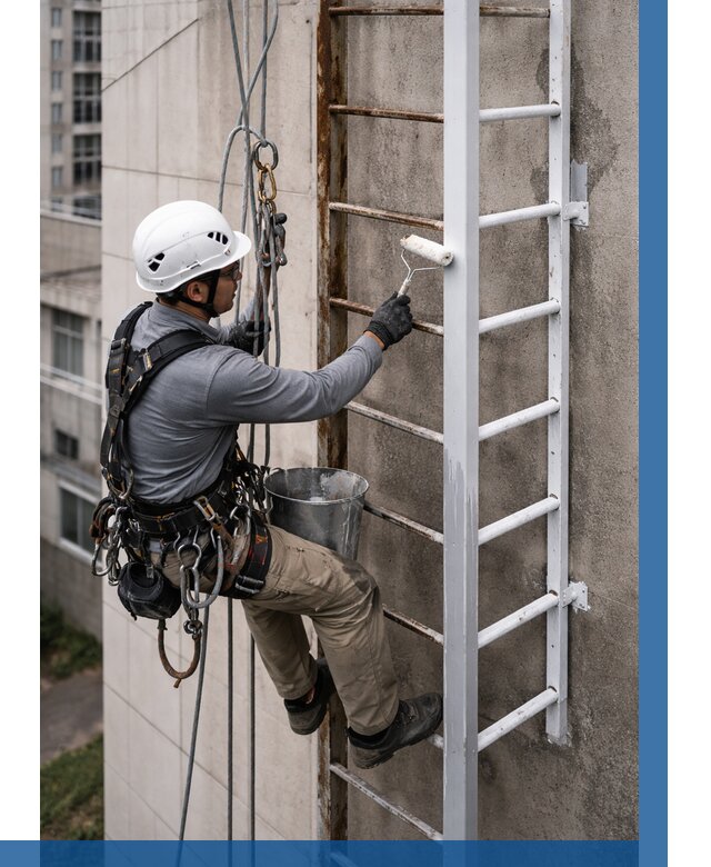 Покраска пожарных лестниц в Гукове от 4620 р. | ВЫСОТНИК-Гкв