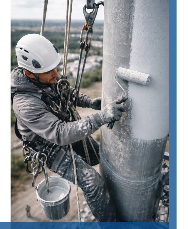 Покраска мачт связи под ключ в Гукове от 873 р. | ВЫСОТНИК-Гкв
