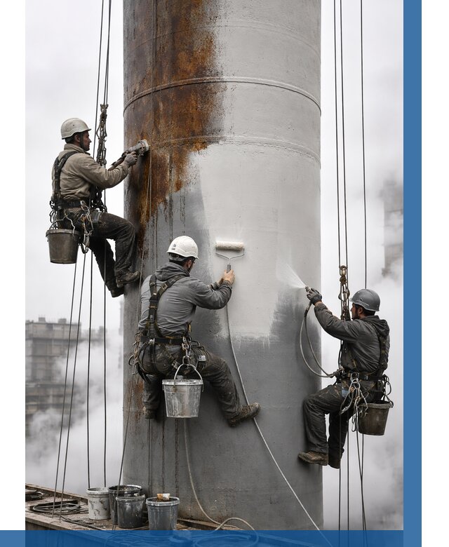 Покраска дымовых труб в Гукове от 8726 р. | ВЫСОТНИК-Гкв