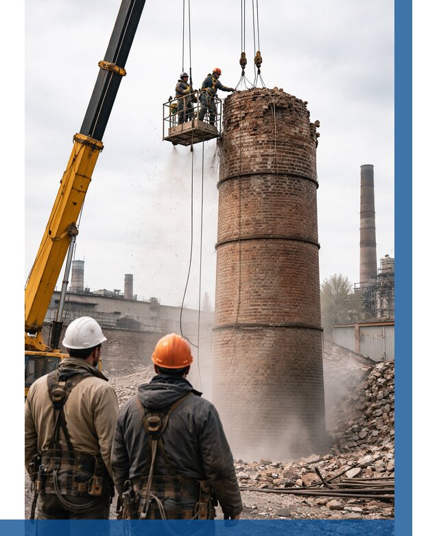 Демонтаж дымовой трубы в Гукове от 92394 р. | ВЫСОТНИК-Гкв, смета