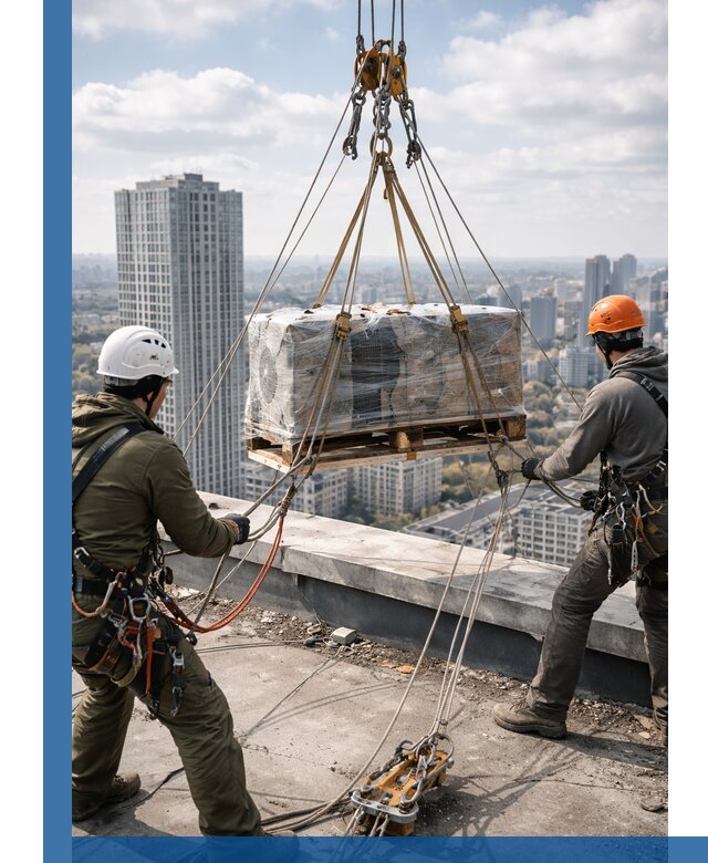Подъем и монтаж крупногабаритных грузов на крышу в Гукове