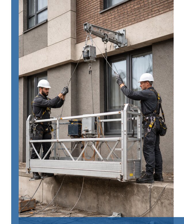 Монтаж и подъем фасадной люльки в Гукове с гарантией безопасности