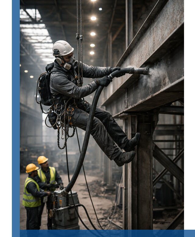 Обеспыливание конструкций в цехах промышленного производства в Гукове