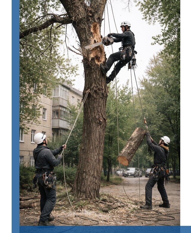 Срочное удаление аварийных деревьев в Гукове с гарантией безопасности