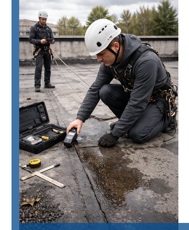 Обследование кровли на протечки и выявление дефектов в Гукове