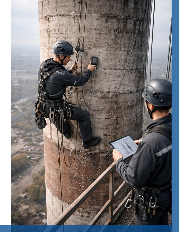 Обследование дымовой трубы в Гукове от 8213 р. | ВЫСОТНИК-Гкв