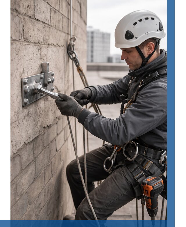 Установка анкерных точек в Гукове от 3593 р. | ВЫСОТНИК-Гкв