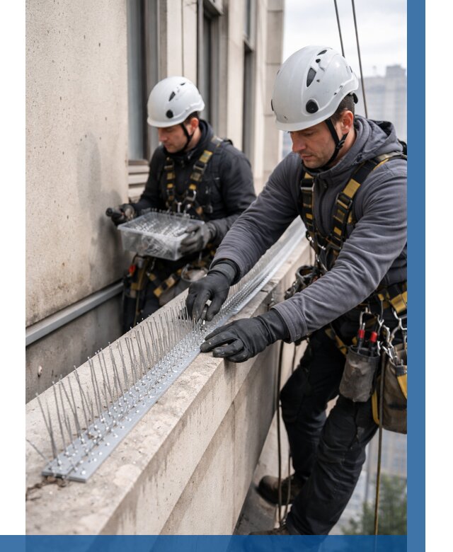 Установка шипов от птиц в Гукове от 873 р. | ВЫСОТНИК-Гкв